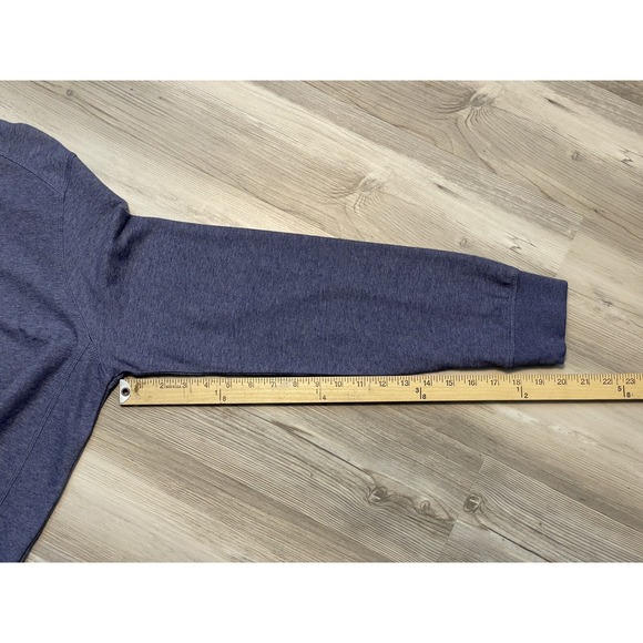 Men's 1/4 Zip Pullover Shirt Size L Mock Neck Long Sleeve Blue SUPER SOFT COMFY - Picture 8 of 16